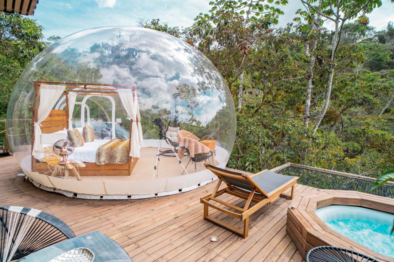 Отель Bubblesky Glamping Гуатапе Экстерьер фото